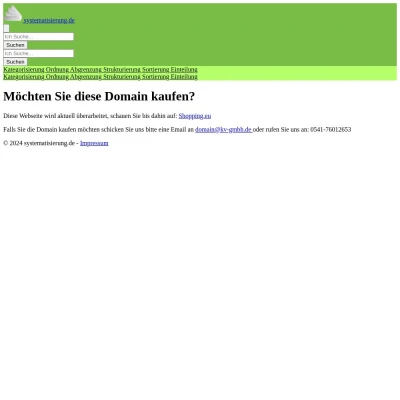 Screenshot systematisierung.de