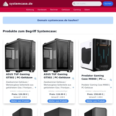 Screenshot systemcase.de
