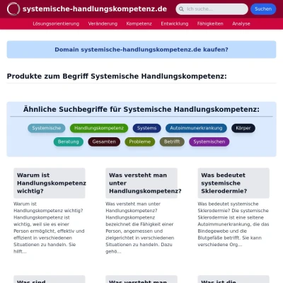 Screenshot systemische-handlungskompetenz.de