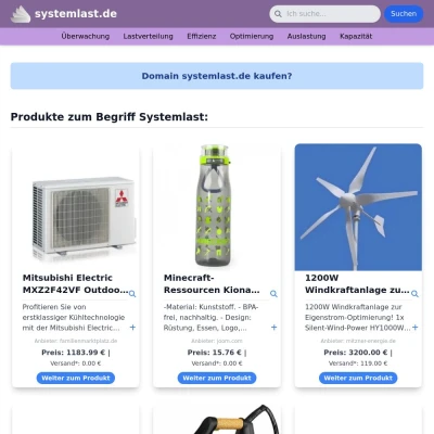 Screenshot systemlast.de