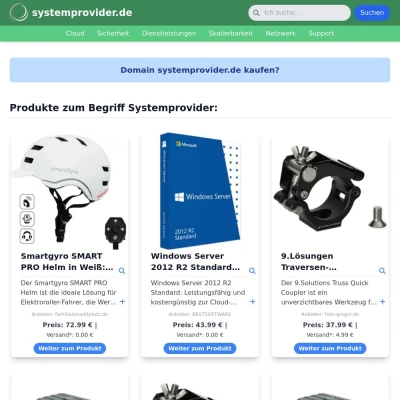 Screenshot systemprovider.de