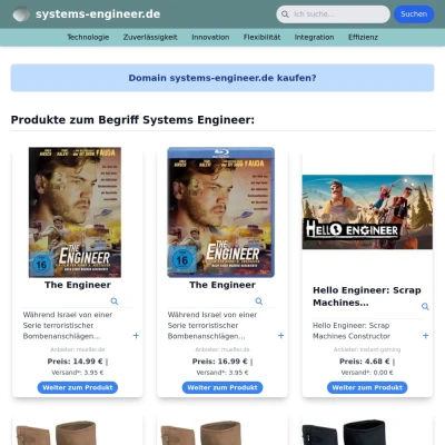 Screenshot systems-engineer.de