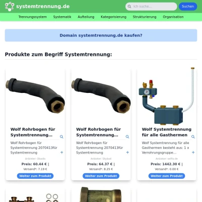 Screenshot systemtrennung.de