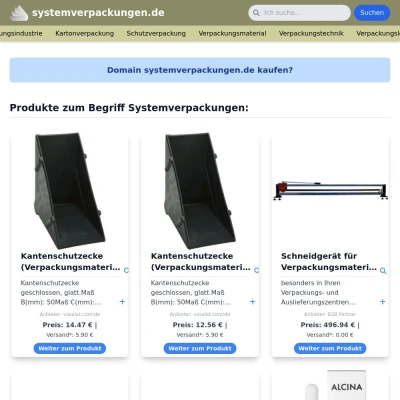 Screenshot systemverpackungen.de