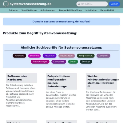 Screenshot systemvoraussetzung.de