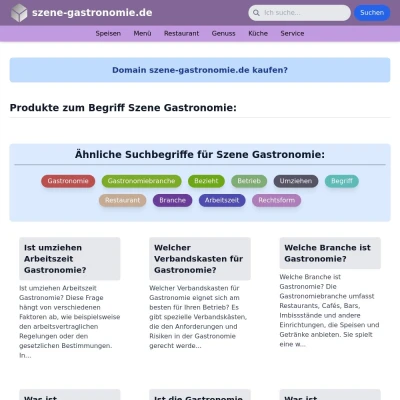 Screenshot szene-gastronomie.de