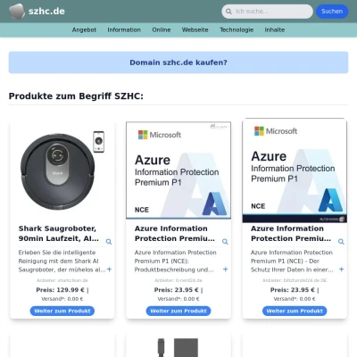 Screenshot szhc.de