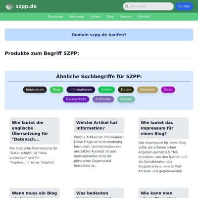 Screenshot szpp.de