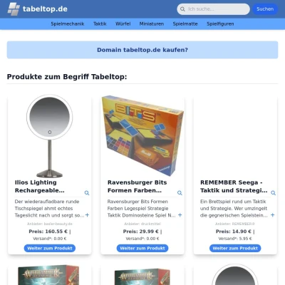 Screenshot tabeltop.de