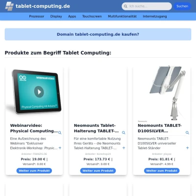 Screenshot tablet-computing.de