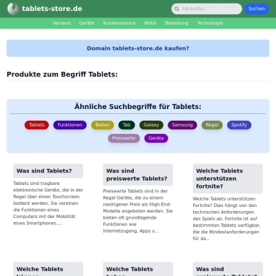 Screenshot tablets-store.de
