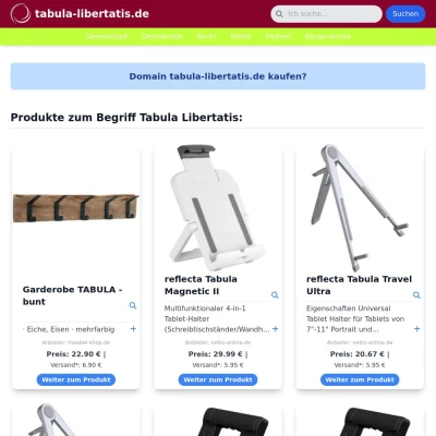 Screenshot tabula-libertatis.de