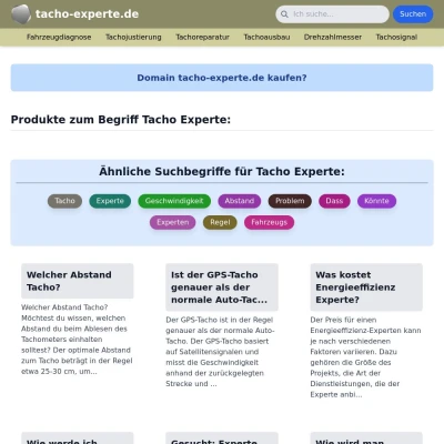 Screenshot tacho-experte.de