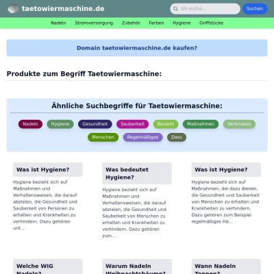 Screenshot taetowiermaschine.de