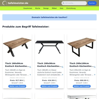 Screenshot tafelmeister.de