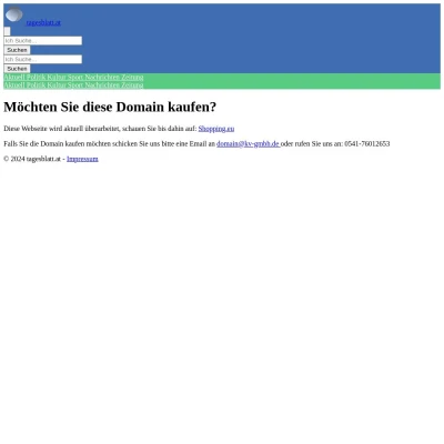 Screenshot tagesblatt.at