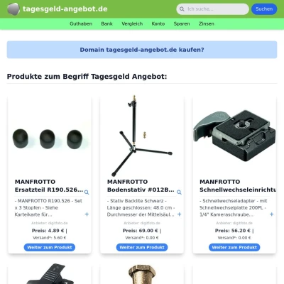 Screenshot tagesgeld-angebot.de