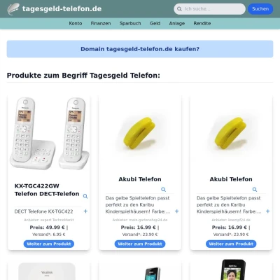 Screenshot tagesgeld-telefon.de