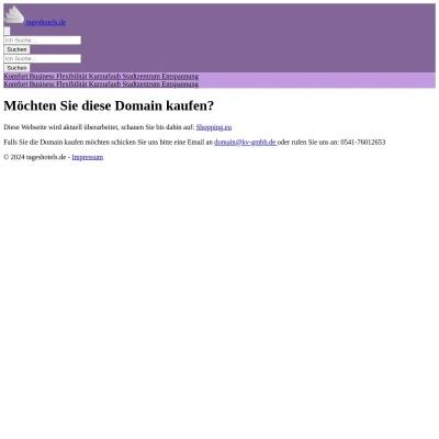 Screenshot tageshotels.de