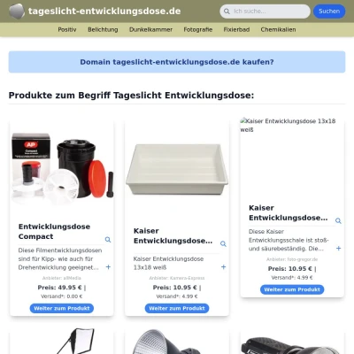 Screenshot tageslicht-entwicklungsdose.de