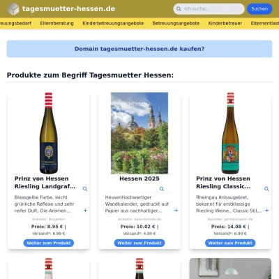 Screenshot tagesmuetter-hessen.de