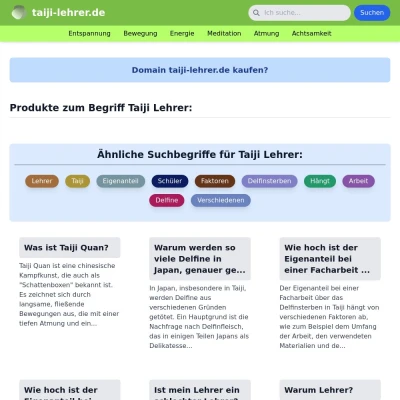 Screenshot taiji-lehrer.de