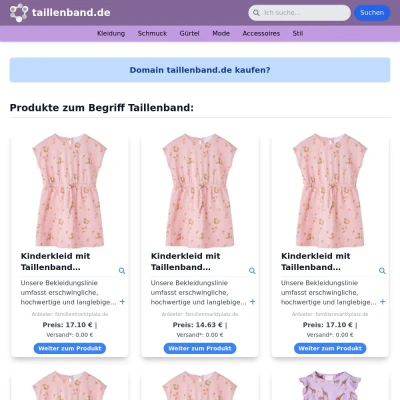 Screenshot taillenband.de