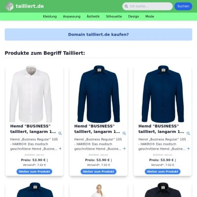 Screenshot tailliert.de