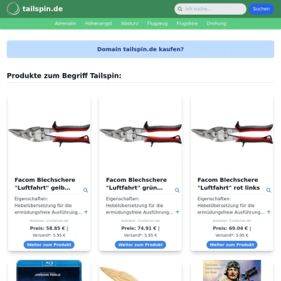 Screenshot tailspin.de