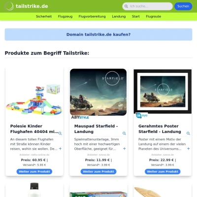 Screenshot tailstrike.de