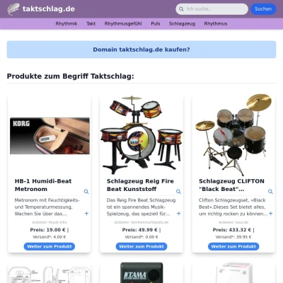 Screenshot taktschlag.de