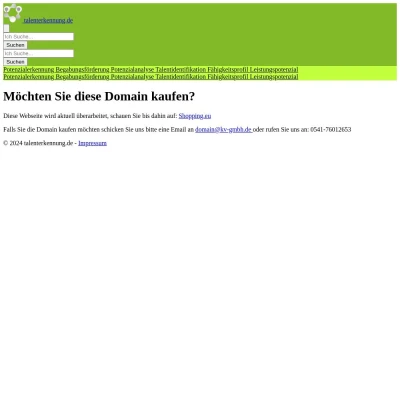 Screenshot talenterkennung.de