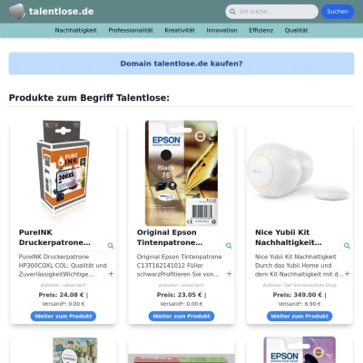 Screenshot talentlose.de