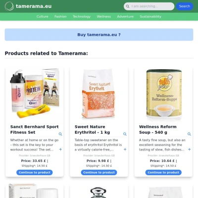 Screenshot tamerama.eu