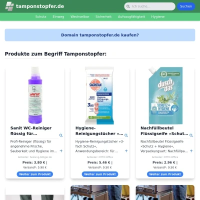 Screenshot tamponstopfer.de