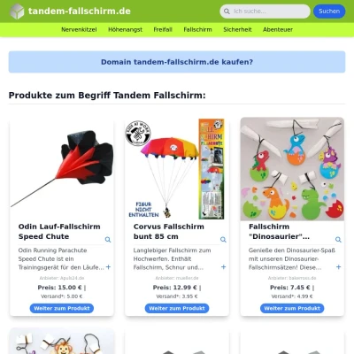 Screenshot tandem-fallschirm.de