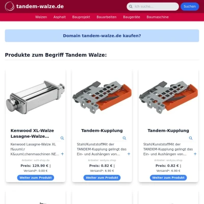 Screenshot tandem-walze.de