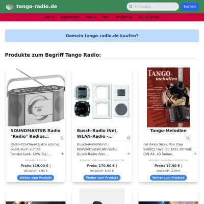 Screenshot tango-radio.de