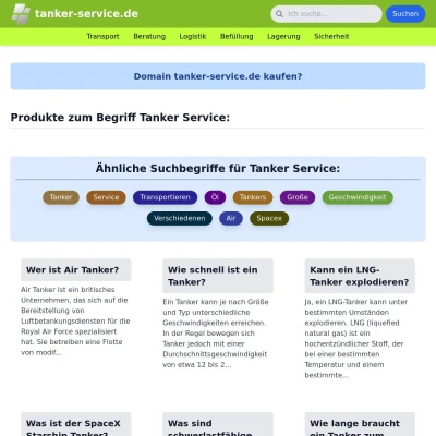 Screenshot tanker-service.de