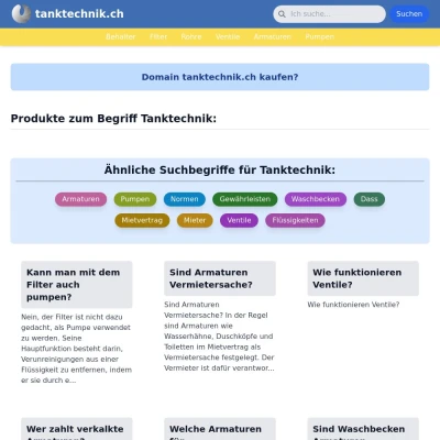 Screenshot tanktechnik.ch