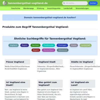Screenshot tannenbergsthal-vogtland.de