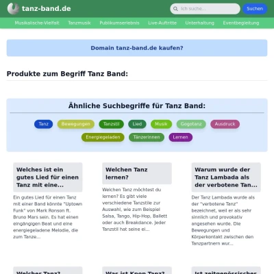 Screenshot tanz-band.de