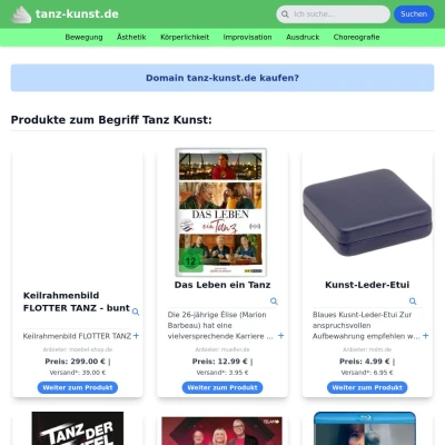 Screenshot tanz-kunst.de