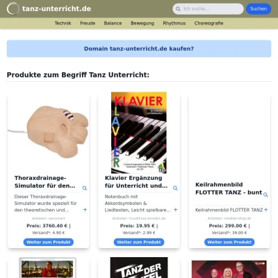 Screenshot tanz-unterricht.de