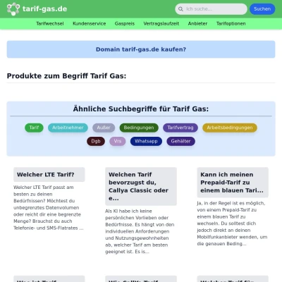 Screenshot tarif-gas.de