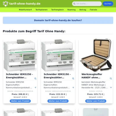 Screenshot tarif-ohne-handy.de