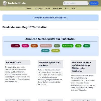 Screenshot tartetatin.de