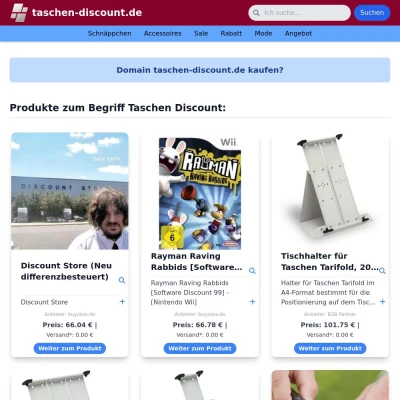 Screenshot taschen-discount.de