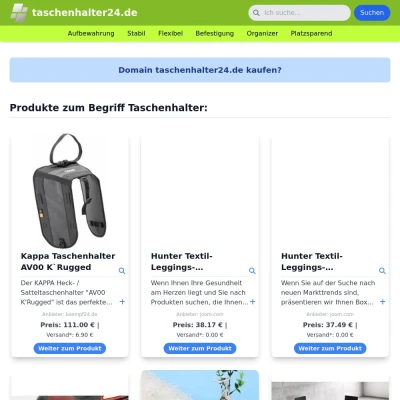 Screenshot taschenhalter24.de