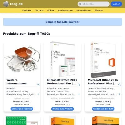 Screenshot tasg.de